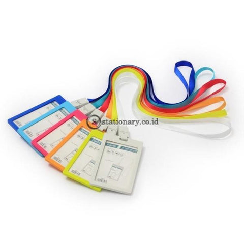 Bantex ID Card Holder Larnyard 54x90mm Potrait White #8865 07