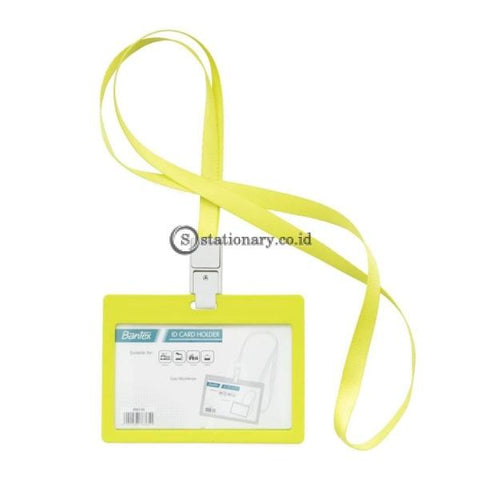 Bantex ID Card Holder Larnyard 90x54mm Landscape Lime #8863 65