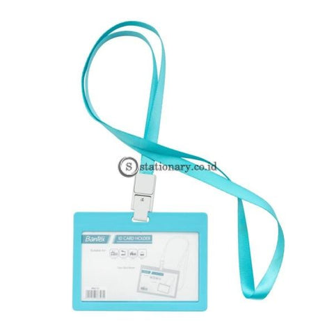 Bantex ID Card Holder Larnyard 90x54mm Landscape Sky Blue #8863 23