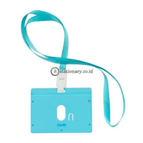 Bantex ID Card Holder Larnyard 90x54mm Landscape Sky Blue #8863 23