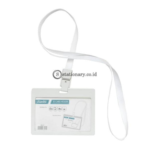 Bantex ID Card Holder Larnyard 90x54mm Landscape White #8863 07