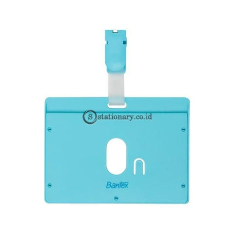 Bantex ID Card Holder With Clip 90x54mm Landscape Sky Blue #8864 23