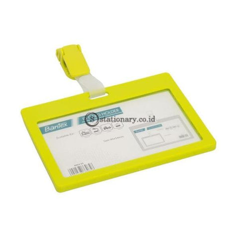 Bantex ID Card Holder With Clip Landscape Lime #8864 65