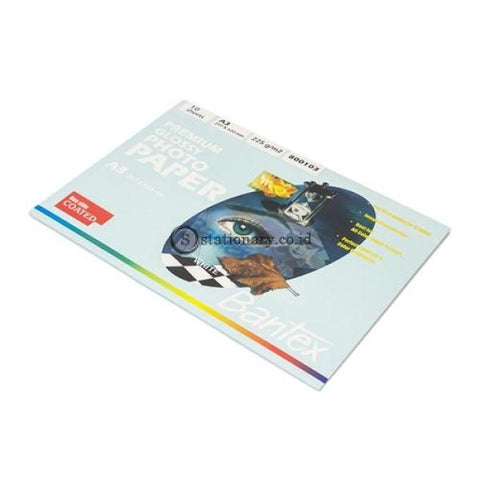 Bantex Ink Jet Photo Paper A3 Premium (10 Sheets) 225Gr #8001 Office Stationery