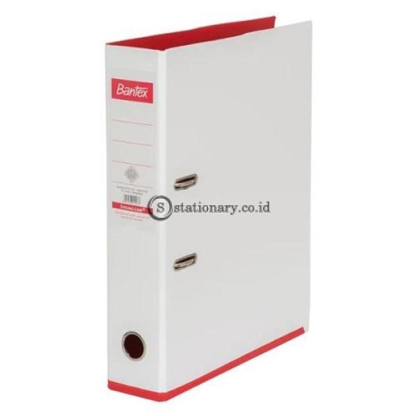 Bantex Lever Arch File Ordner Plastic Two Tone 7Cm Folio White-Red #1465V0709 Office Stationery
