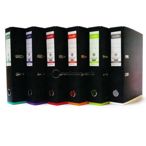 Bantex Lever Arch File Ordner Plastic Two Tone 7Cm Folio White-Red #1465V0709 Office Stationery