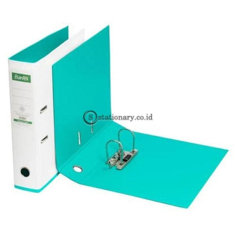 Bantex Lever Arch File Ordner Plastic Two Tone 7Cm Folio White-Turquoise #1465V0722 Office