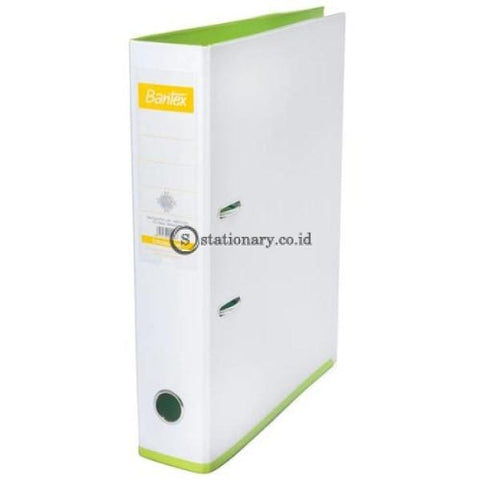 Bantex Lever Arch File Ordner Two Tone Folio 7Cm White Lime #1465V0765 Office Stationery