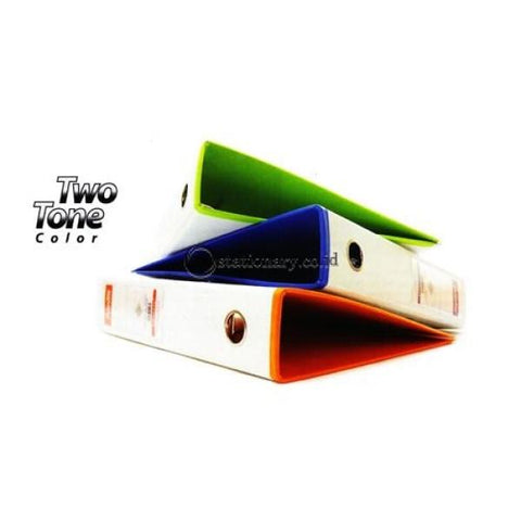 Bantex Lever Arch File Two Tone Folio 7Cm White Blueberry #1465V0762 Office Stationery