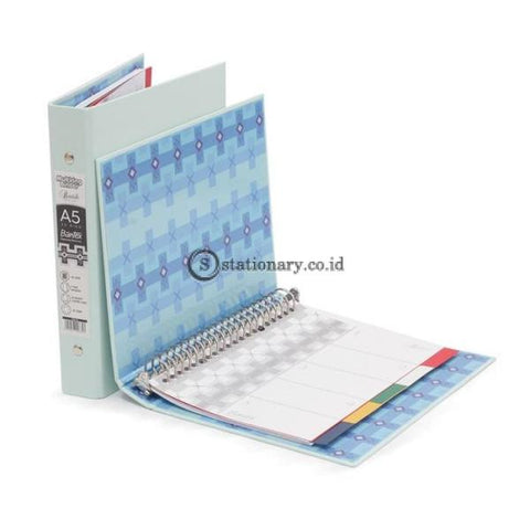 Bantex Multiring Binder Batik Series Cool Aqua A5 20 Ring O 25mm #1334 76