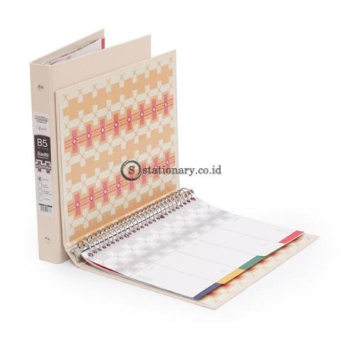 Bantex Multiring Binder Batik Series Peach B5 26 Ring O 25mm #1336 45