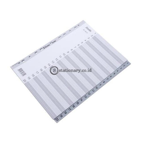Bantex Numerical Indexes A4 20 Pages (1-20 Index) #6213 Office Stationery