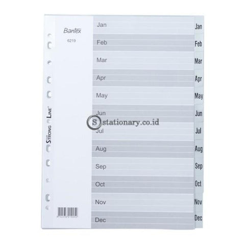 Bantex Numerical Indexes A4 Jan-Dec (12 pages) #6219