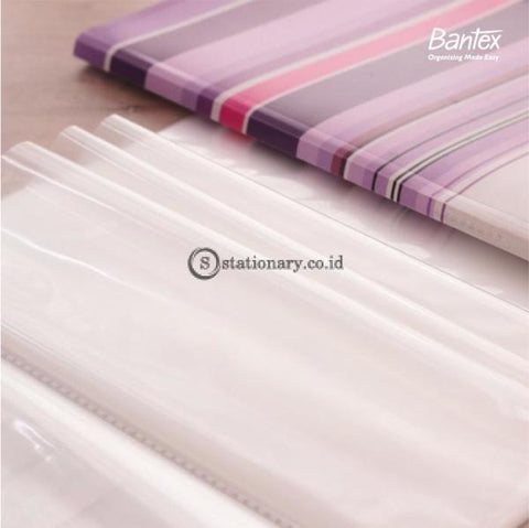 Bantex PP Fancy Stripes Display Book 30 Pockets Folio Lilac #3197 21