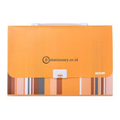 Bantex PP Fancy Stripes Expanding File 13 pocket Folio Yellow #3608 06