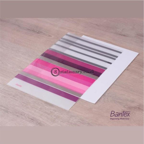 Bantex PP Fancy Stripes L-Shape Folder Folio Yellow #2247 06