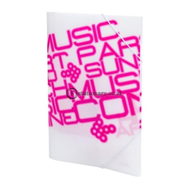 Bantex PP Jolly Bright Elastic Folder Folio Pink #3432 19