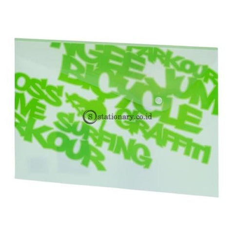 Bantex Pp Jolly Bright Envelope Folio #3236 Grass Green - 15 Office Stationery