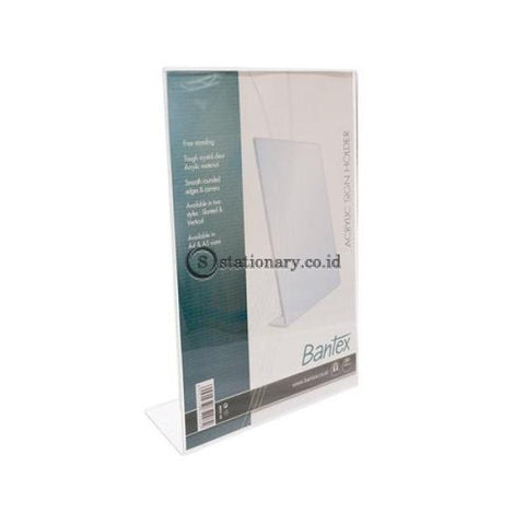 Bantex Slanted Sign Holder A4 Transparent #8852 Office Stationery
