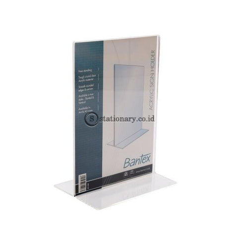 Bantex Stand Up Sign Holder A5 Transparent #8855 08
