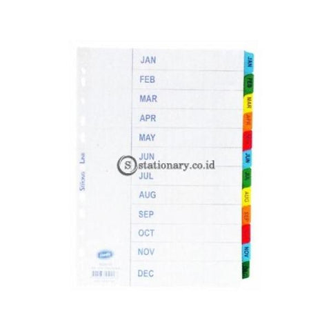 Bantex Strongline Indexes A4 12 Pages (Jan - Dec Index) #6259 Office Stationery