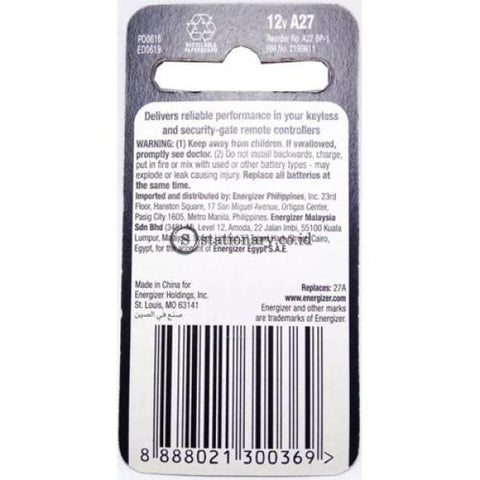 Baterai Remote Energizer A27 Bp1 Office Stationery