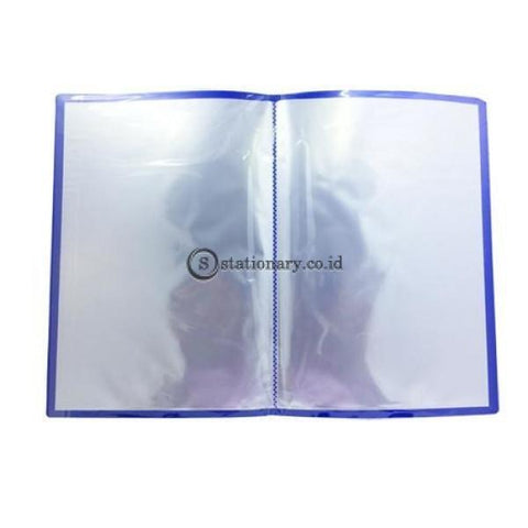 Bazic Clear Holder Album Folio 20 Sheets #419B Biru Office Stationery