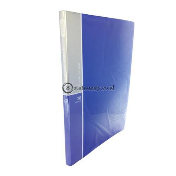 Bazic Clear Holder Album Folio 20 Sheets #419B Biru Office Stationery