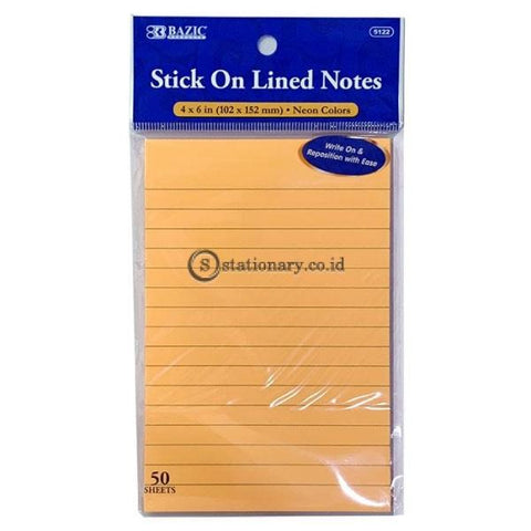 Bazic Sticky Notes Line Neon Colors (102x152mm) #5122