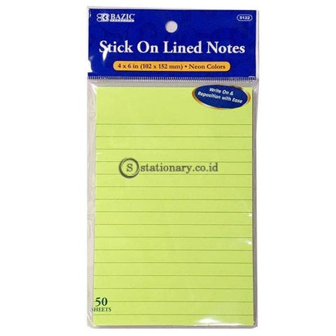Bazic Sticky Notes Line Neon Colors (102x152mm) #5122