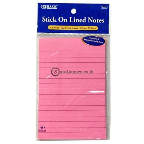 Bazic Sticky Notes Line Neon Colors (102x152mm) #5122