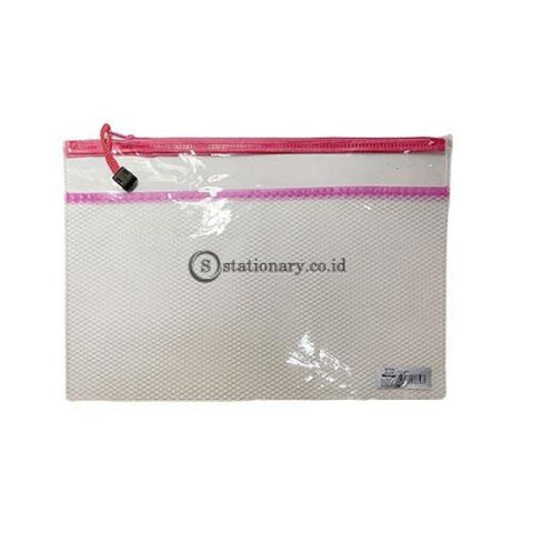 Bazic Zipper Bag Clear Jaring A4 #8856 Office Stationery