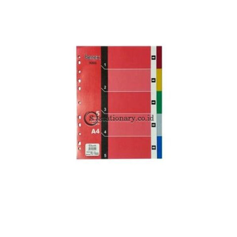 Benex Index Divider Plastik A4 5 Warna #9205 Office Stationery Promosi