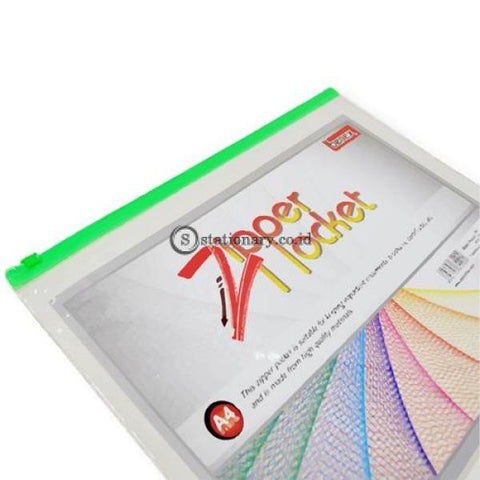 Benex Zipper Pocket Mika Transparant 0.13Mm A4 #9131 Office Stationery