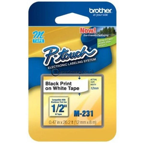 Brother Label Tape Mk-231 Hitam-Putih 12Mm Office Equipment