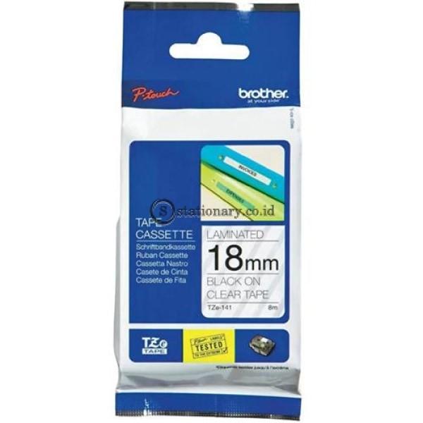 Brother Label Tape Tze-141 Black On Clear 18Mm Office Equipment