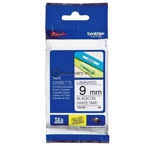 Brother Label Tape Tze-221 Black On White 9Mm Office Equipment