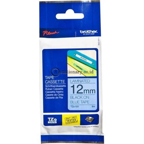 Brother Label Tape Tze-531 Black On Blue 12Mm X 8M Office Equipment