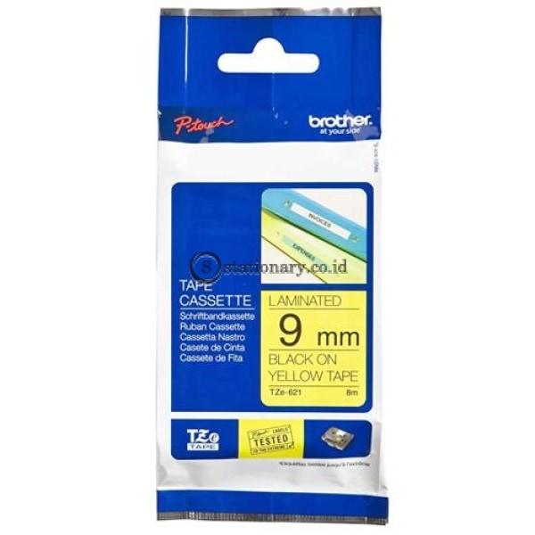 Brother Label Tape Tze-621 Black On White 9Mm Yellow Office Equipment