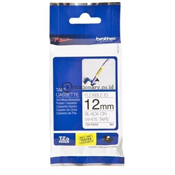 Brother Label Tape Tze-Fx231 Black On White 12Mm X 8M Office Equipment