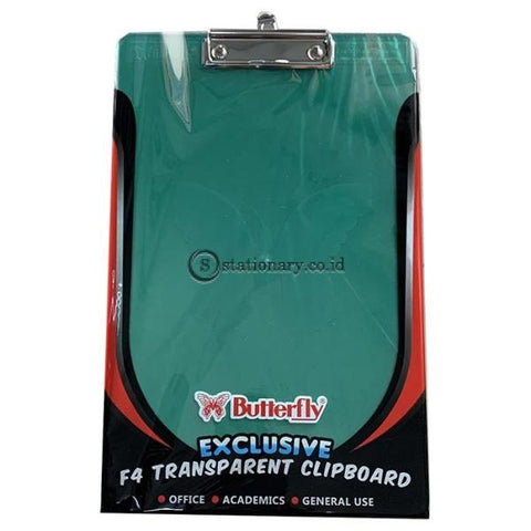 Butterfly Exclusive Transparant Clipboard Akrilik Folio Office Stationery