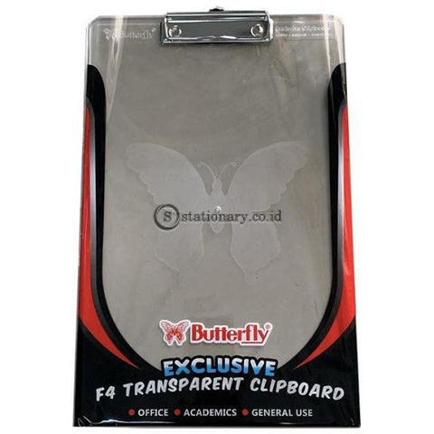 Butterfly Exclusive Transparant Clipboard Akrilik Folio Office Stationery