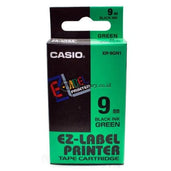 Casio Ez Label Printer Xr-9Gn1 9Mm Black On Green Tape Cartridge Office Equipment