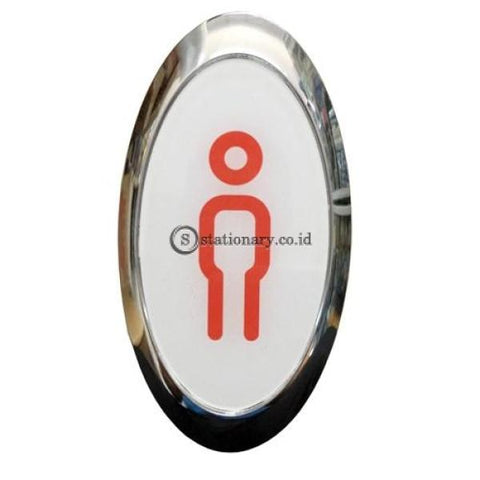 Chromed Sign Oval Pria 8 X 15 Cm Office Stationery Digital & Display