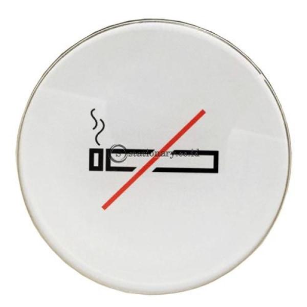 Chromed Sign Round No Smoking Diameter 16.5 Cm Office Stationery Digital & Display