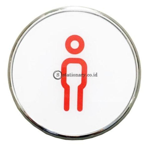 Chromed Sign Round Pria Diameter 16.5 Cm Office Stationery Digital & Display