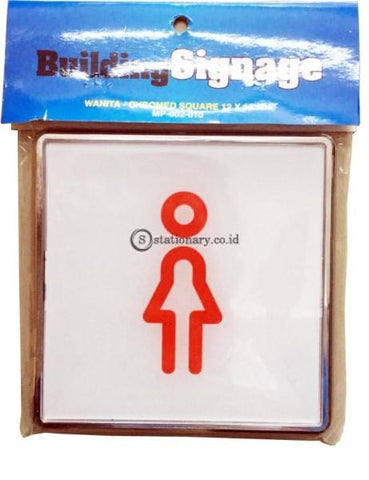 Chromed Sign Square Wanita 12 X Cm Office Stationery Digital & Display
