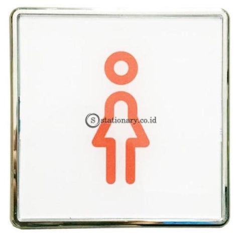 Chromed Sign Square Wanita 12 X Cm Office Stationery Digital & Display