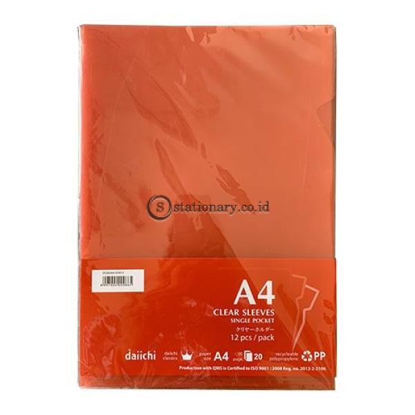 Daiichi Clear Sleeves A4 (240X315Mm) Merah Dcs05A4-101012 Office Stationery