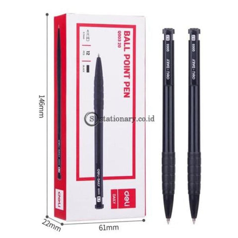Deli Ballpoint Pen Daily 0.7Mm Black Eq00320 Office Stationery